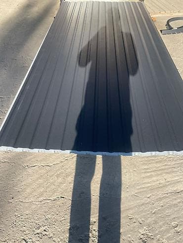 Профнастил: Профнастил металлический, темно-серый (графит). - Профиль — 1