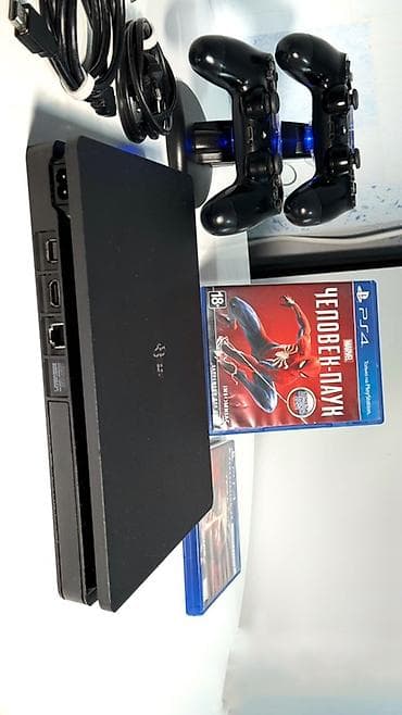 джостик на пс4: Пс4 слим в идеальном состоянии, Супер комплект два оригинальных — 2