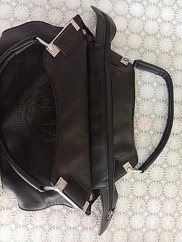 Капчыктар, портмоне: Сумка женская, универсальная, черная - Материал: мягкая экокожа с — 2