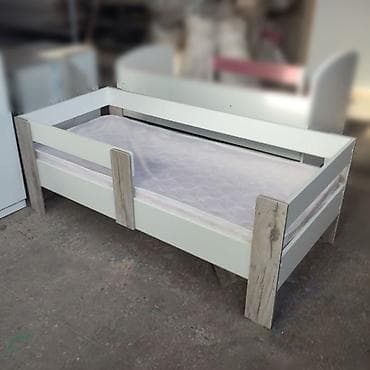 ортопедия: Детская односпальная кровать, Новый, Для девочки, Для мальчика, С матрасом, ДСП, Бесплатная доставка — 1