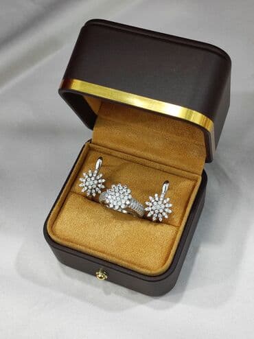 свадебные платья от производителя: Набор украшений, Проба 925, Женские, Новый — 4