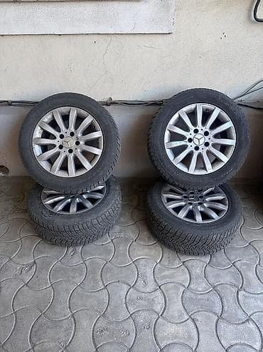Колеса в сборе 225 / 55 / R 16, Зима, Б/у, Комплект, Легковые, Литые, отверстий - 5 at lalafo.kg Колеса в сборе 225 / 55 / R 16, Зима, Б/у, Комплект, Легковые, Литые, отверстий - 5