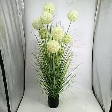 Искусственное напольное растение в горшке — декоративный лук (алліум) — 1