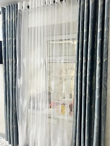 nano reflector: Воздушная тюлевая штора с вышивкой «веточки/перья» Купила только — 1