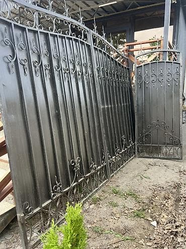 ворота шторка: Кованые металлические ворота с калиткой - Материал: сталь, ручная — 1