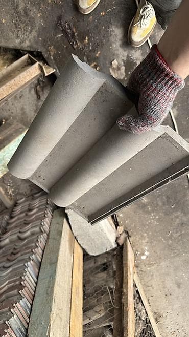 куры гриль: 2000 сом за все черепицы то что на фотке Черепица цементно‑песчаная — 3