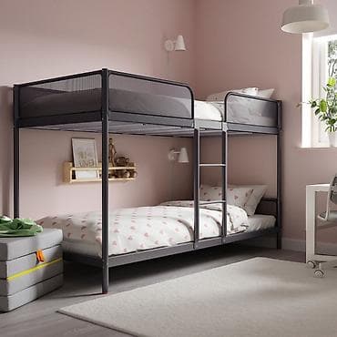 90: IKEA, Двухъярусная металлическая кровать для детской комнаты. И 2 — 5