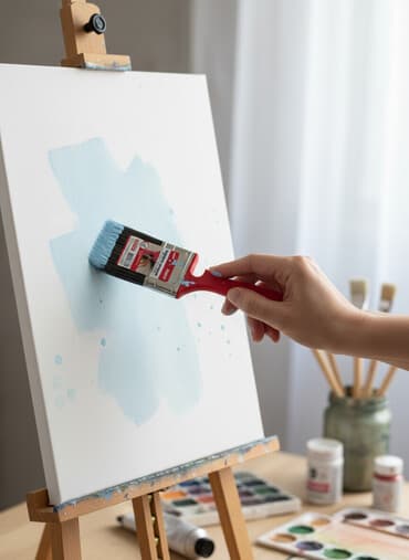 универсальный набор инструментов для дома: Кисть плоская АКОР для водных красок - Назначение: для всех типов — 1