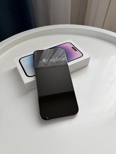iphone osh: IPhone 14 Pro, Б/у, 256 ГБ, Deep Purple, Зарядное устройство, Чехол, Коробка, 83 % — 3