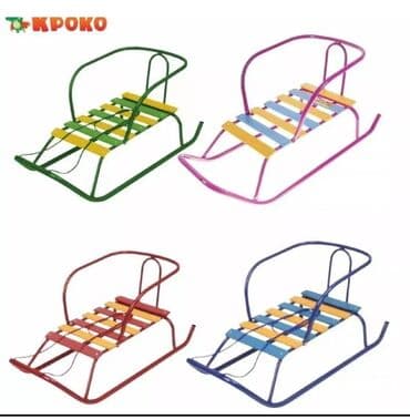 продаю ролик: Детские санки - Классические санки на полозьях с высокой спинкой и — 1