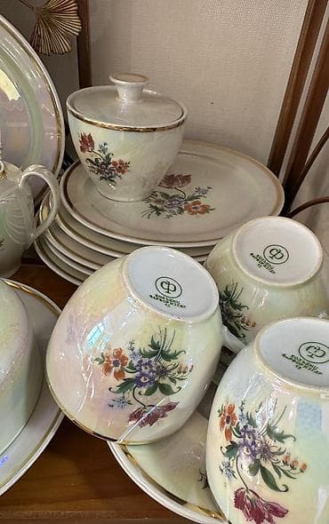 Посуда: Новый чайно-кофейный сервиз «Мейсенский букет» производства ГДР — 8