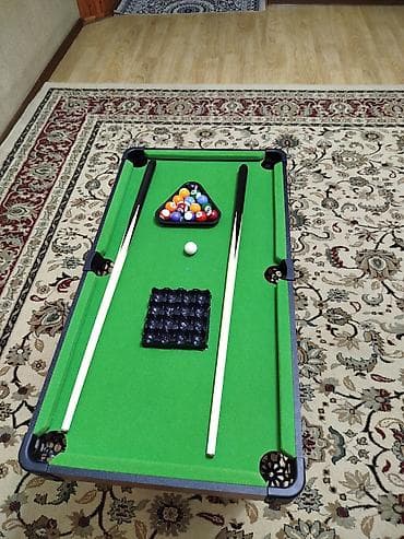 детский бильярд: Мини-бильярдный стол с комплектом аксессуаров - Компактный напольный — 3