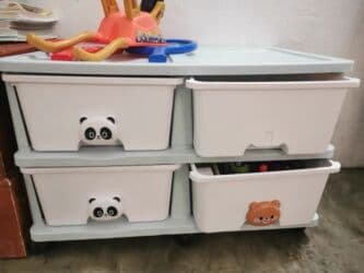 детскую кроватку кроватка к: Детский комод, Б/у, Без пеленального столика, Пластик, цвет - Голубой — 6