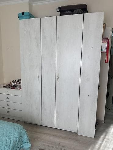 third edition solution: Комплект мебели для спальни в светло-сером оттенке «под выбеленное — 3