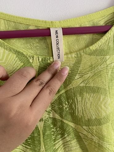 миди платье: Платье миди NEW COLLECTION в зеленых тонах с геометрическим принтом — 4