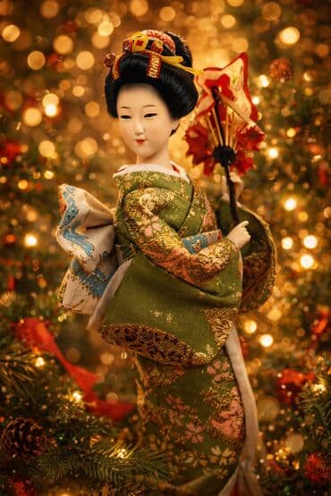 Паркет: Продаётся интерьерная кукла в японском стиле (кимоно). Элегантная — 1