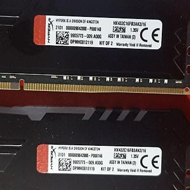 2 gb: Оперативная память (RAM) для ПК, Б/у, Kingston Fury, 16 ГБ, DDR4, 3200 МГц — 2