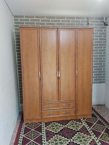 шкаф для одежды бу: Шифоньер, шкаф для одежды, Б/у, Прямой, ЛДСП — 2