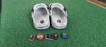 Кроксы Crocs Classic Clog в камуфляжном принте (светло‑серые/белые — 4