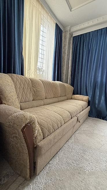 коврики паласы: Комплект мягкой мебели, Б/у, Самовывоз, цвет - Бежевый — 1