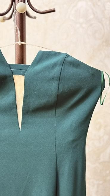 платье элегантное: Вечернее платье, Длинная модель, Без рукавов, M — 3