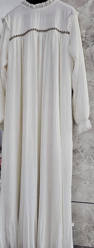 индийские одежды: Платье макси с принтом и поясом - Длина: макси, свободный струящийся — 4