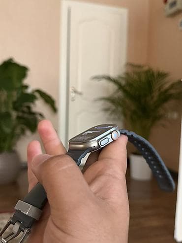 apple ultra 3: Смарт-часы в стиле Apple Watch Ultra 2 с титановым корпусом и серым — 4