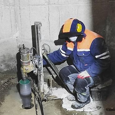 Алмазное бурение отверстий в бетоне, кирпиче и железобетоне -