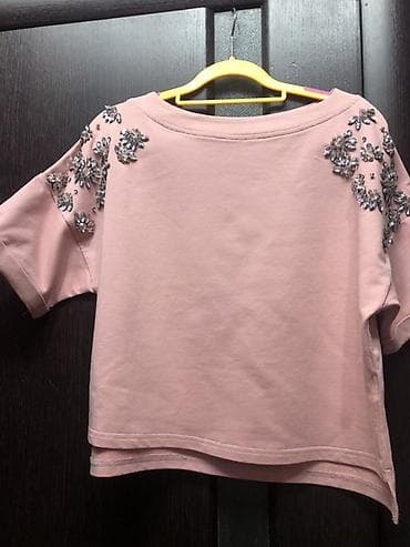 футболка: Розовая укороченная футболка/свитшот Dolce & Gabbana. - Цвет — 1
