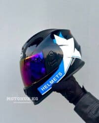 мини мапет: Шлем для скутера с двумя визорами стекло хамелеон и прозрачное стекло — 1