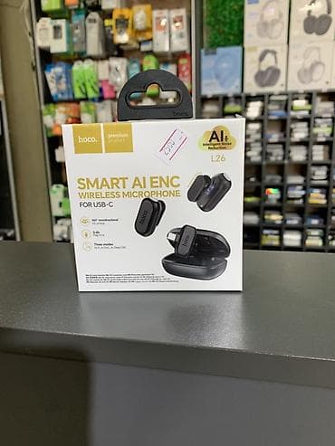 Беспроводная петличная система Hoco L26 Smart AI ENC (USB‑C) - Тип lalafo.kg да Беспроводная петличная система Hoco L26 Smart AI ENC (USB‑C) - Тип