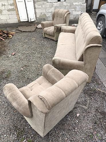 Кухонные мягкие уголки: Комплект мягкой мебели, Платная доставка, цвет - Бежевый — 1