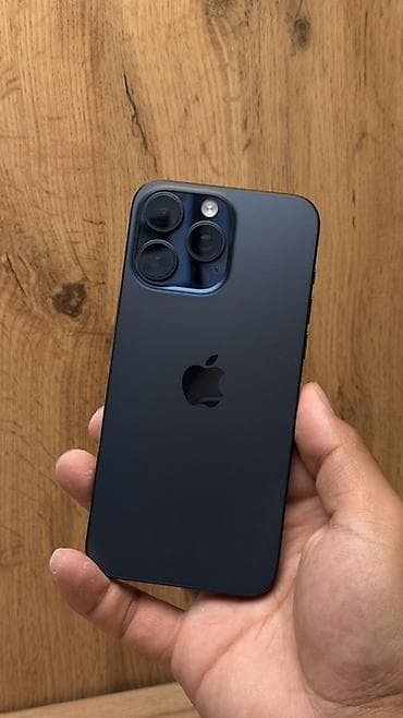 IPhone 15 Pro Max, Б/у, 256 ГБ, Blue Titanium, Защитное стекло, Чехол, 86 %