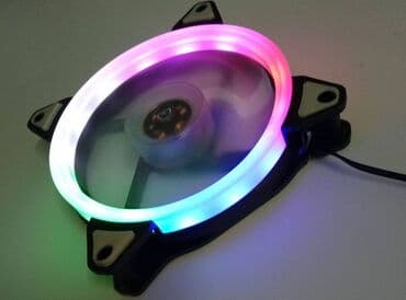 вентилятор кулер: Вентилятор - кулер для корпуса, бесшумный, 3 Pin, цветное — 1
