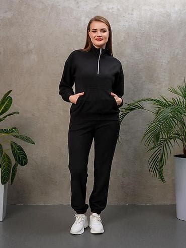 tech fleese: Женский спортивный костюм из трикотажа с фактурой «вафля» — 2