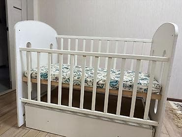 детский пододеяльник: Детская кроватка с бортиками и ящиком для хранения. - Цвет: белый, на — 3