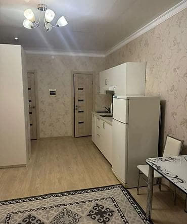 osh flat: Студия, Восток-5 мкр Риэлтор, Без животных, от 6 месяцев, от 1 года, С мебелью частично — 2