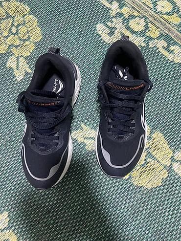 трековая обувь: Кроссовки LI-NING (модель беговая) - Цвет: черный с серыми вставками — 3