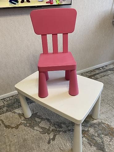 лепки: Детский комплект стол+стул IKEA Маммут - Набор для ребенка — 4