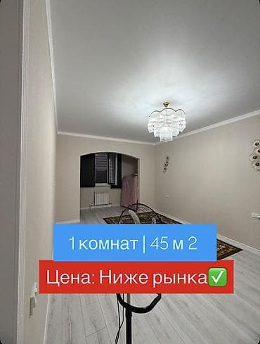 1 комната, 45 м², Кок-Жар ж/м Элитка, 4 этаж, Евроремонт at lalafo.kg 1 комната, 45 м², Кок-Жар ж/м Элитка, 4 этаж, Евроремонт