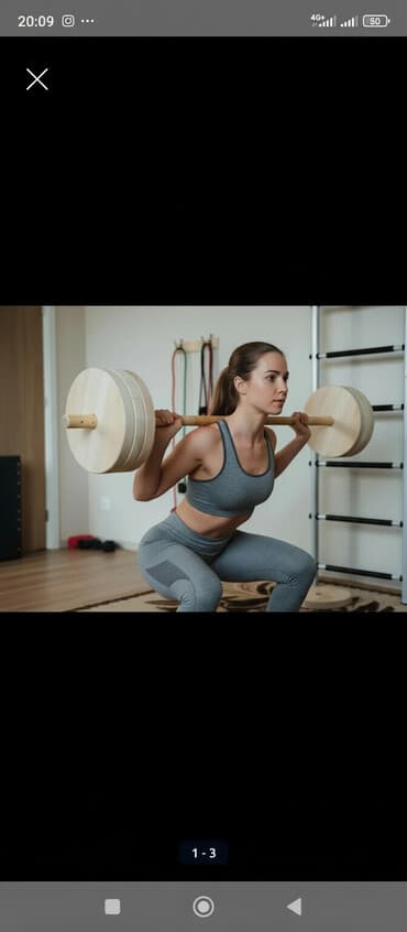 настольные игры для детей: Деревянная штанга детская домашних тренировок! можно использовать для — 1