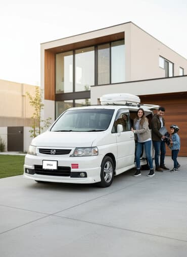 свежепригнанные авто: Honda Stepwgn: 2004 г., 2 л, Автомат, Бензин, Минивэн — 1