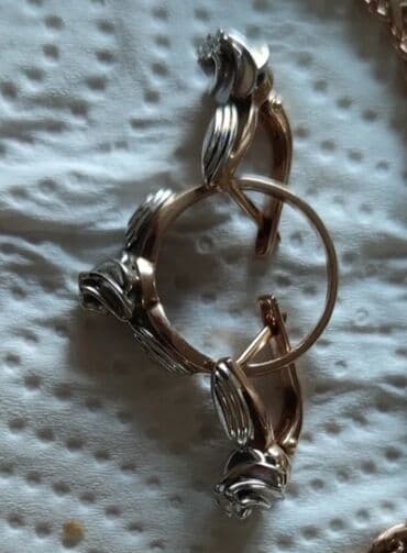 белое золото: Набор украшений, Проба 585, Б/у — 1