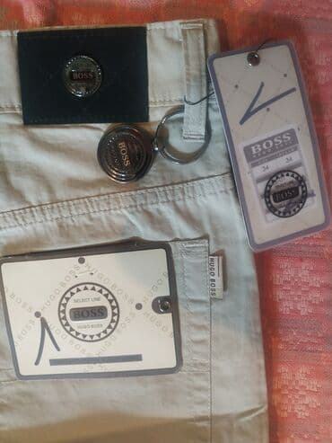 Брюки: Мужские брюки, 5XL, Boss, Новый, цвет - Серый, Самовывоз — 5