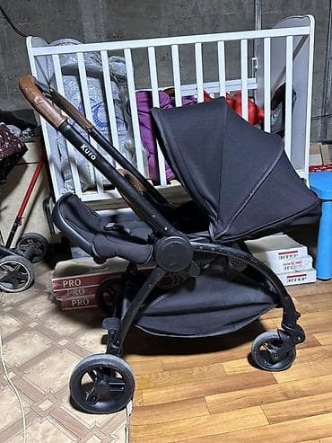 Балдар дүйнөсү: Срочно продаю прогулочная коляску Kuro, цвет черный. Основные — 1