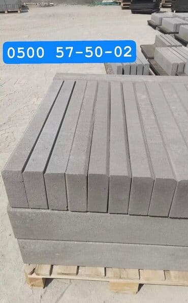 тратуарные бардюры: Дорожный бордюр, Прессованный, ЖБИ (Железобетонный), Новый — 9