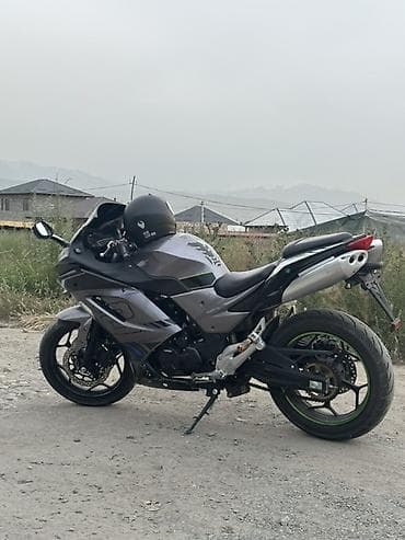 350 rx: Спортивный мотоцикл в полном обвесе, серо‑черный с графикой — 5
