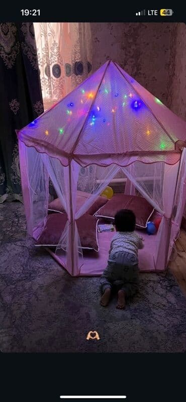 детские домики бишкек: Детская игровая палатка-домик с подсветкой - Форма: шестиугольный — 1