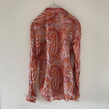 мусулманский одежды: Рубашка с длинным рукавом с ярким пейсли-принтом. - Тип: рубашка на — 2