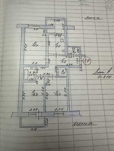 Батирлерди сатуу: 3 бөлмө, 68 м², Жеке план, 3 кабат, Евроремонт — 4